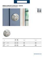 Thumbnail for Literature PDF Weiser Spec Sheet SAFELOCK DEADBOLT - SD9100 FR